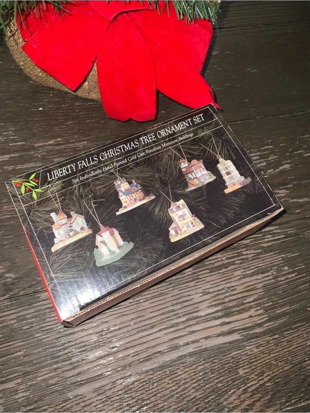liberty falls vintage porcelain village ornament set